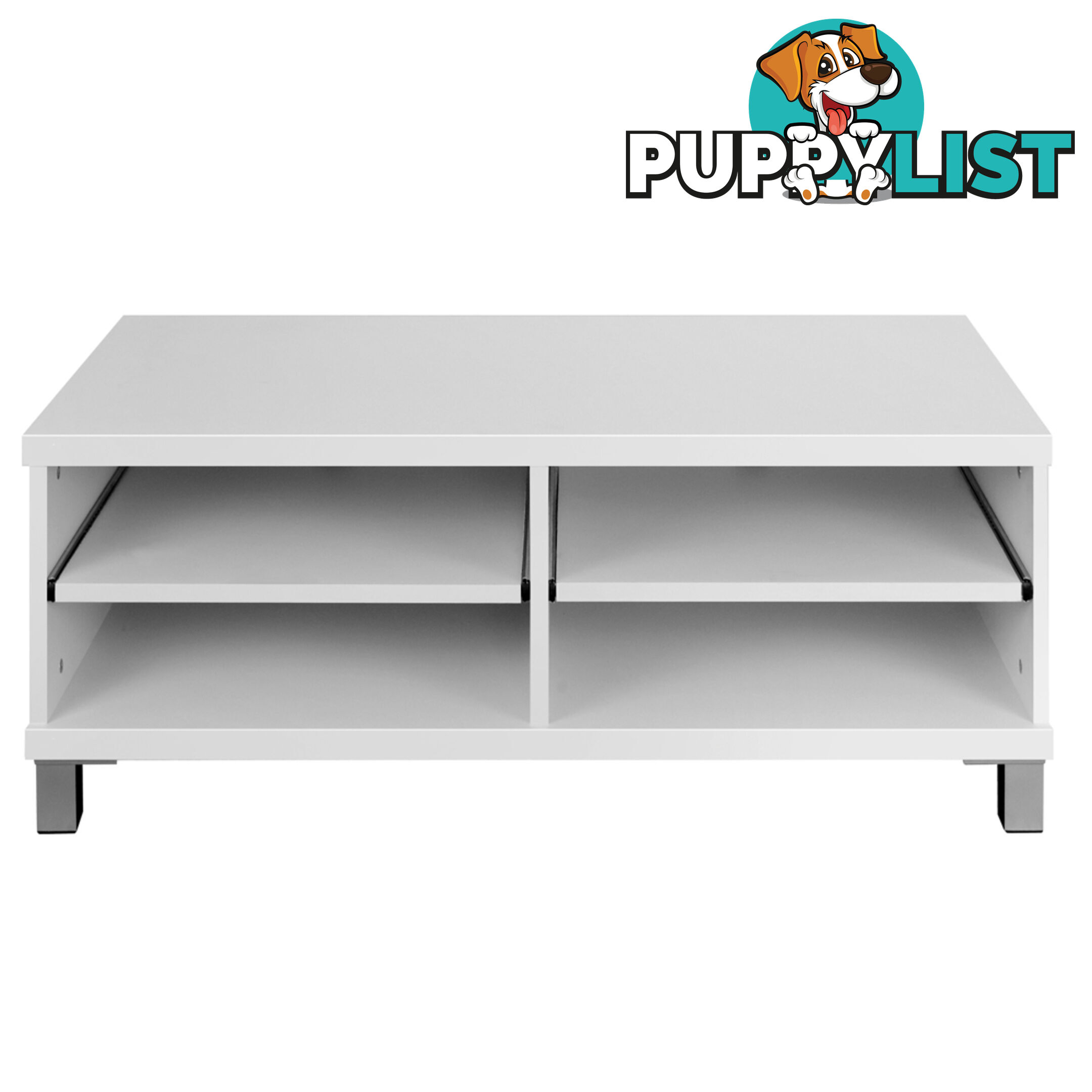 TV Stand Entertainment Unit Lowline Cabinet Drawer White