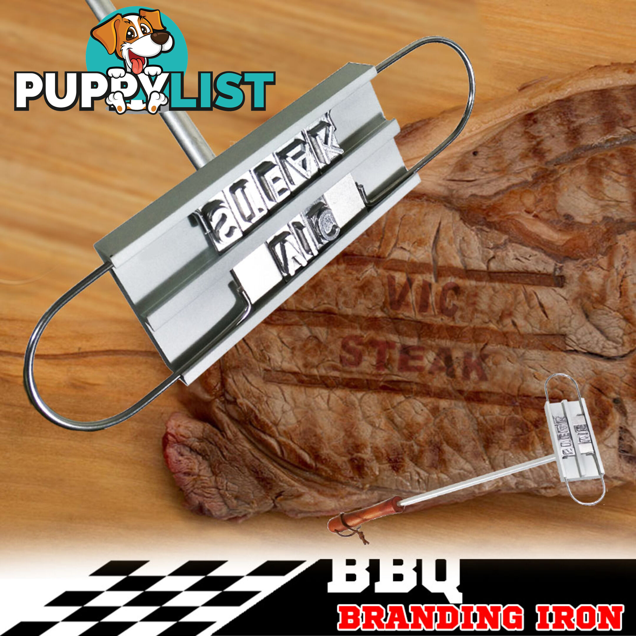 BBQ Branding Iron Changeable Letters Grilling Restaurant Kitchen Steak Tools