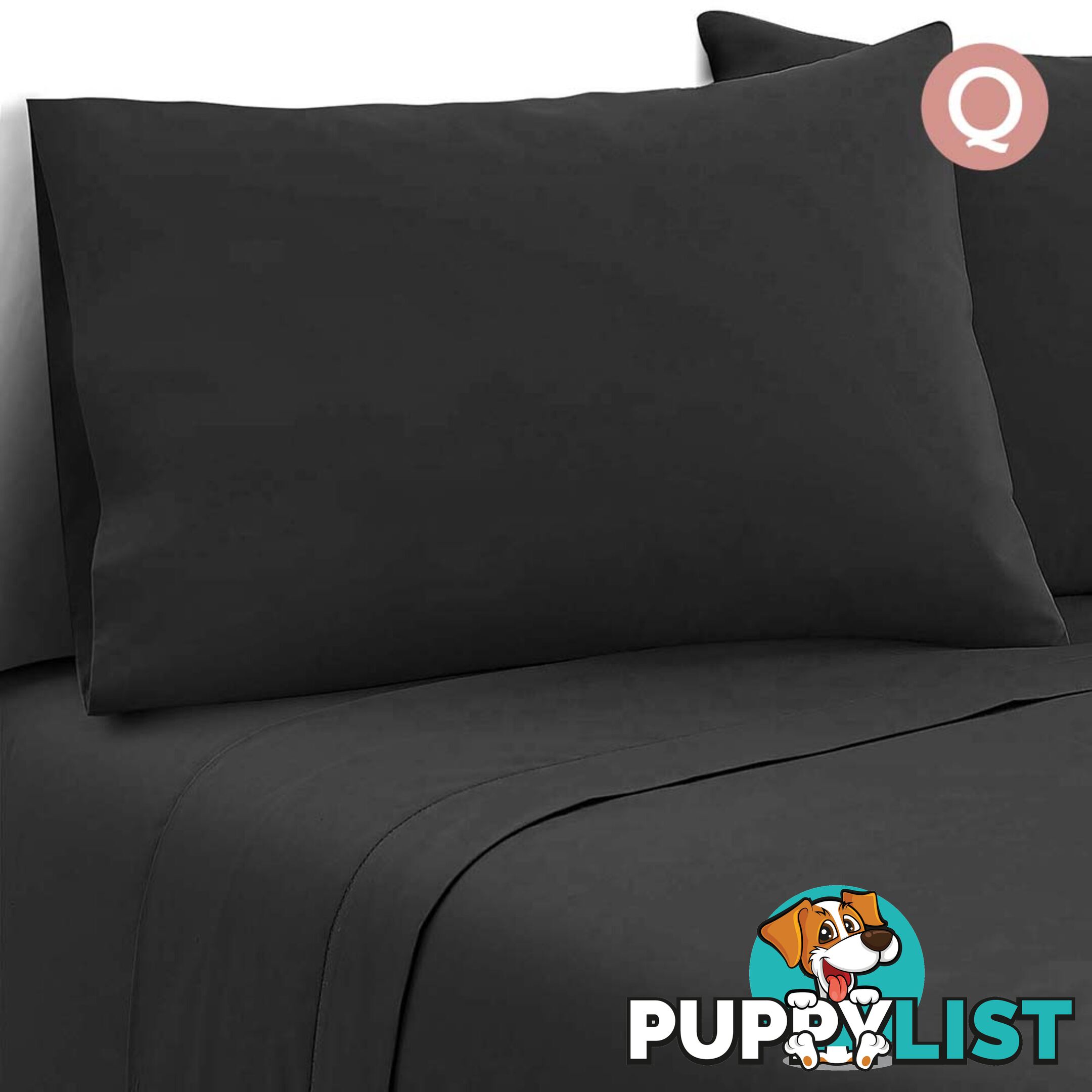 4 Piece Microfibre Sheet Set Queen _ÑÐ Black