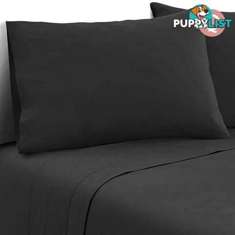 4 Piece Microfibre Sheet Set Queen _ÑÐ Black