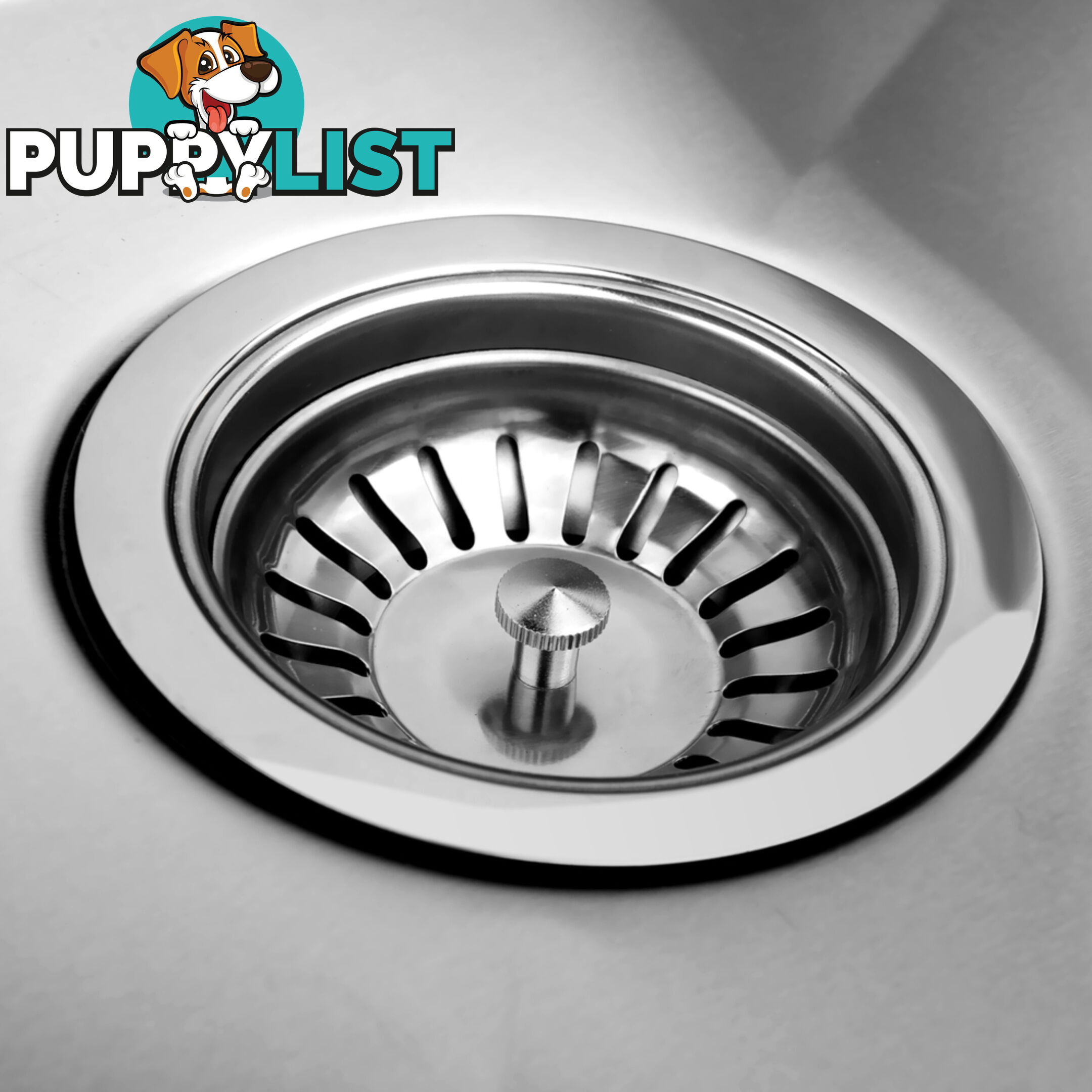 Stainless Steel Kitchen Laundry Sink w/ Strainer Waste 530 x 500mm