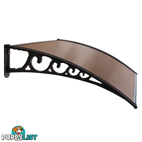 DIY Window Door Awning Cover Brown 100 x 300cm