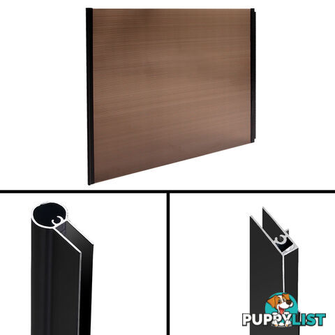 DIY Window Door Awning Cover Brown 100 x 300cm