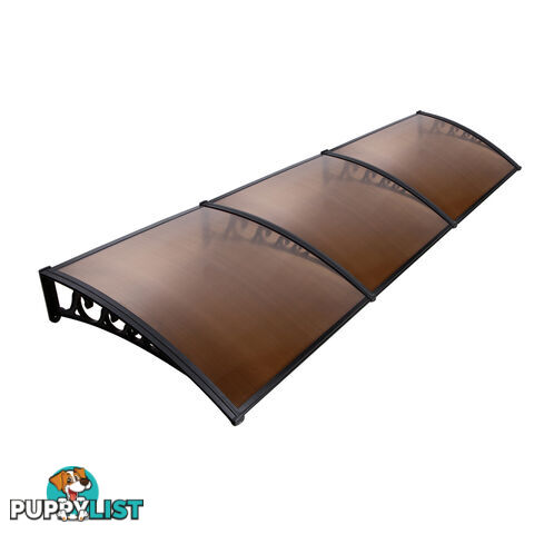 DIY Window Door Awning Cover Brown 100 x 300cm