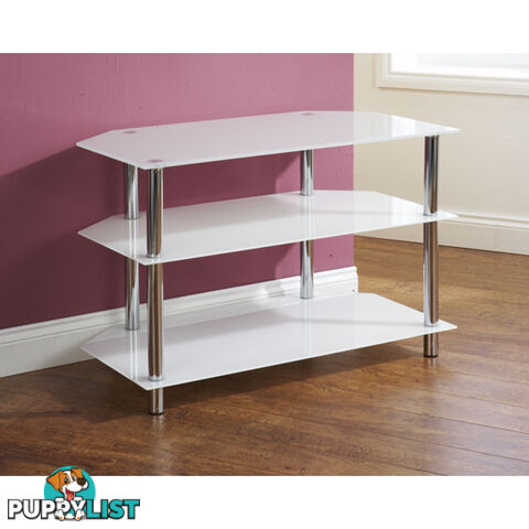 Amore Corner TV Unit 3 Shelf White