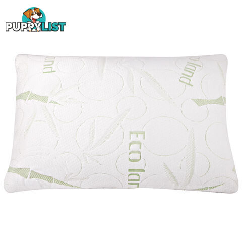 Set of 2 Bamboo Fabric Cover Shredded Memory Foam Pillow 70 x 40 cm