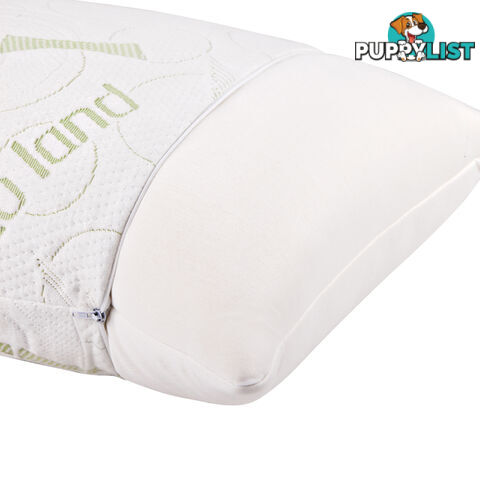 Set of 2 Bamboo Fabric Cover Shredded Memory Foam Pillow 70 x 40 cm