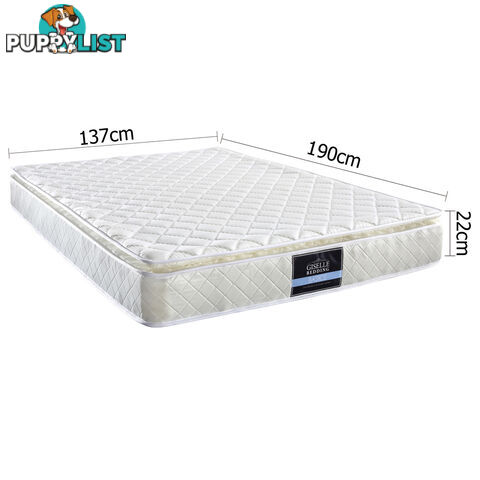 Pillow Top Pocket Spring Mattress 22cm Double