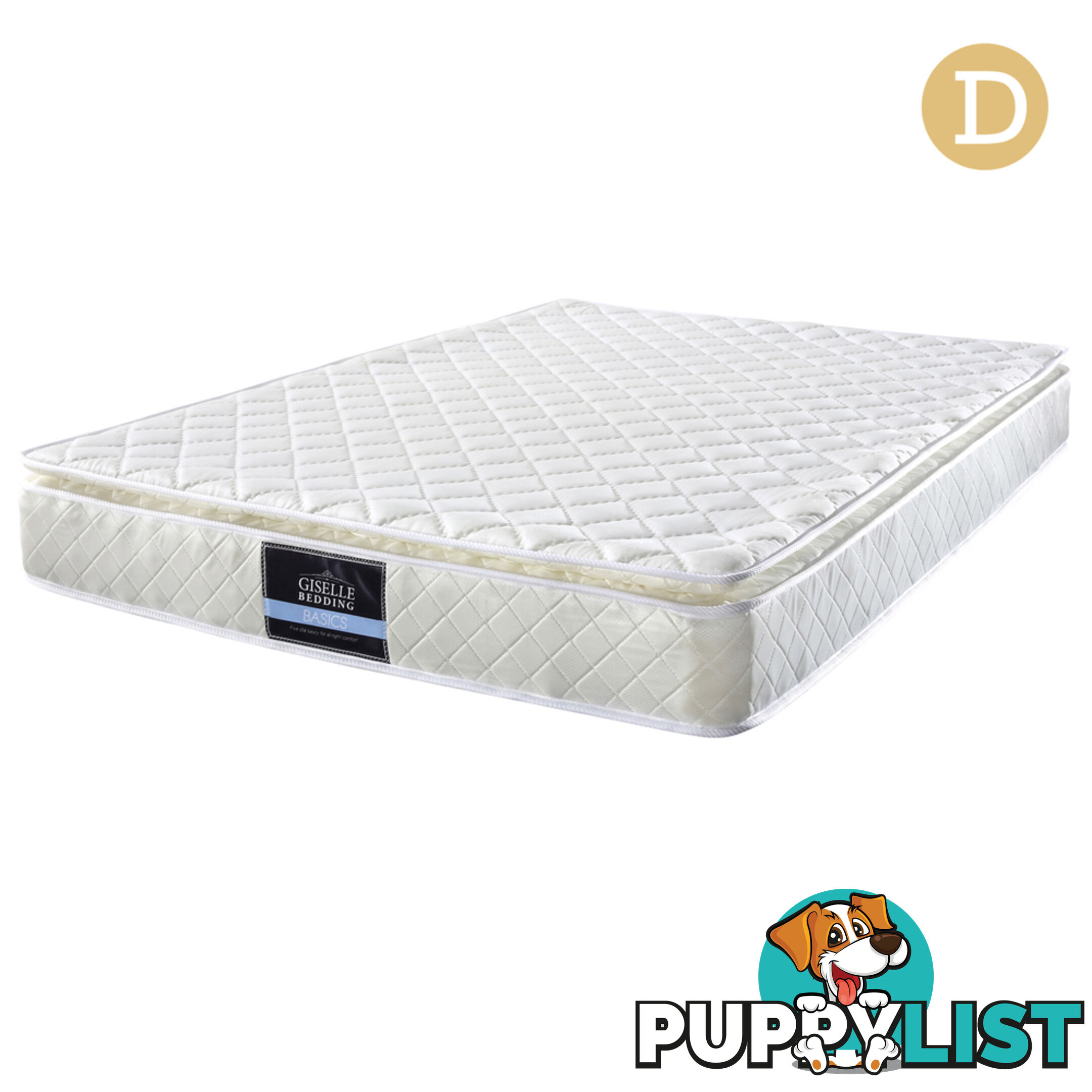 Pillow Top Pocket Spring Mattress 22cm Double