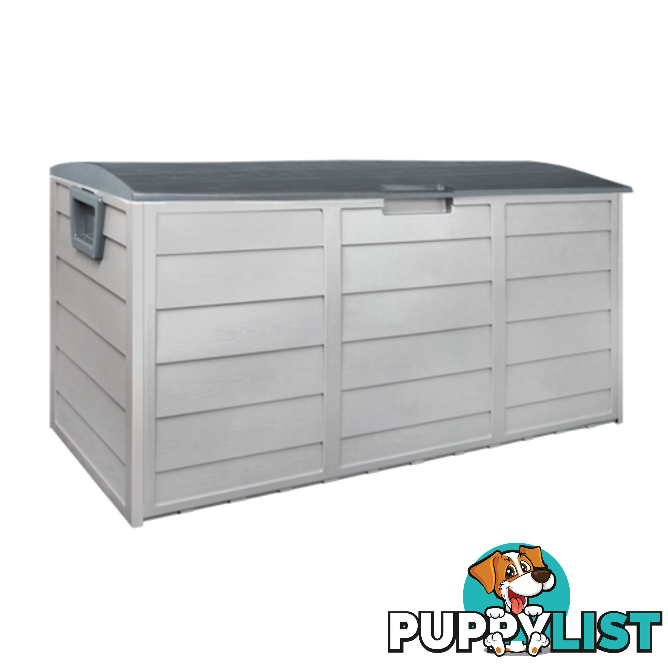 290L Plastic Outdoor Storage Box Container Weatherproof Grey