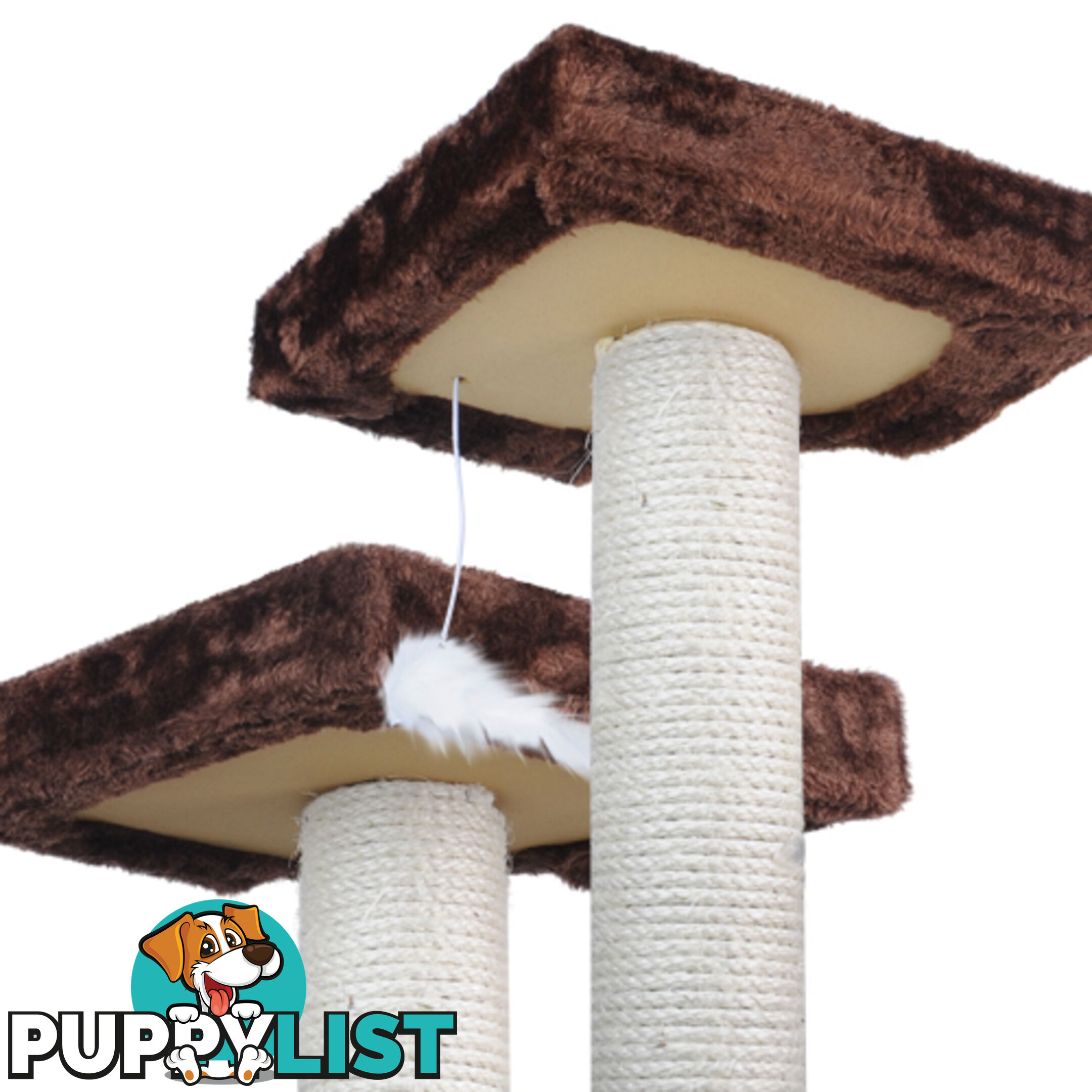 Cat Scratching Poles Post Furniture Tree House Brown