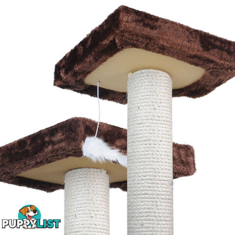 Cat Scratching Poles Post Furniture Tree House Brown