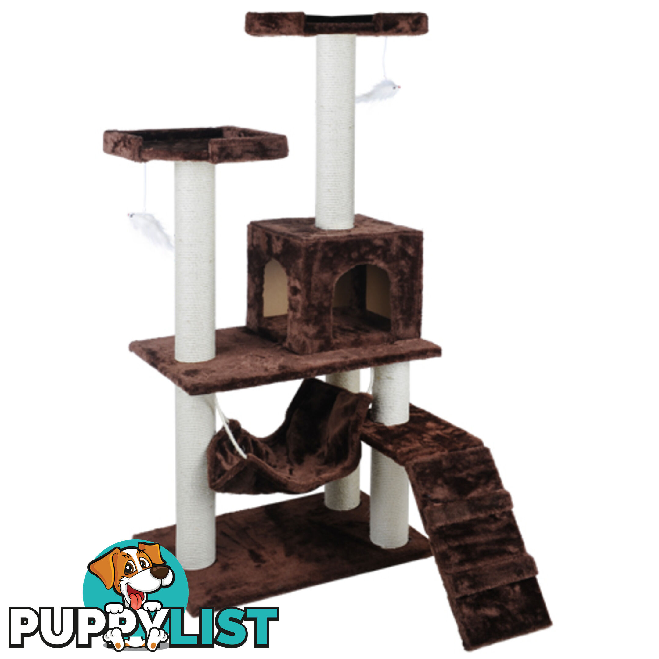 Cat Scratching Poles Post Furniture Tree House Brown