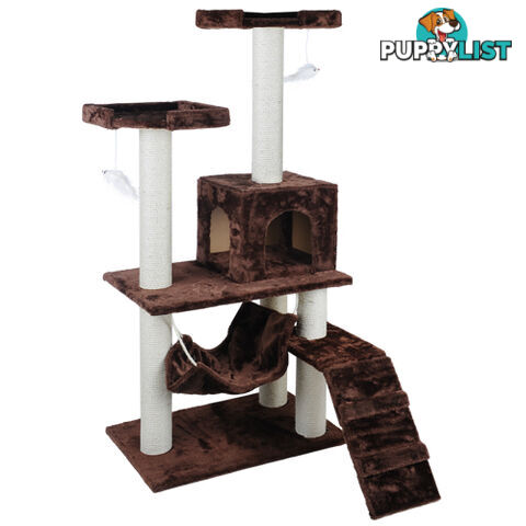 Cat Scratching Poles Post Furniture Tree House Brown