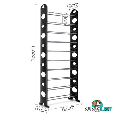 10 Tiers Stackable Shoe Storage Rack _ÑÐ 155CM