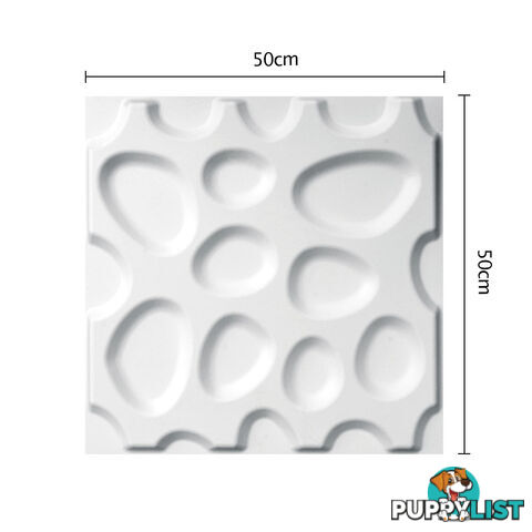 12 Pcs 3D Pebble Design Wall Panel