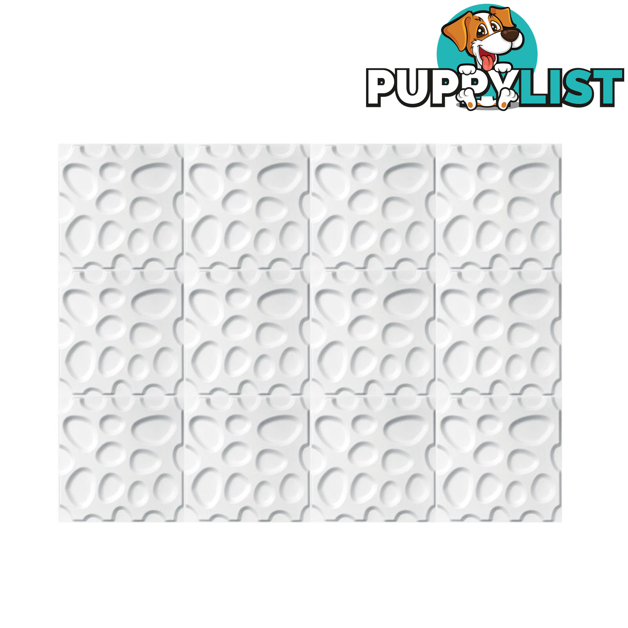 12 Pcs 3D Pebble Design Wall Panel