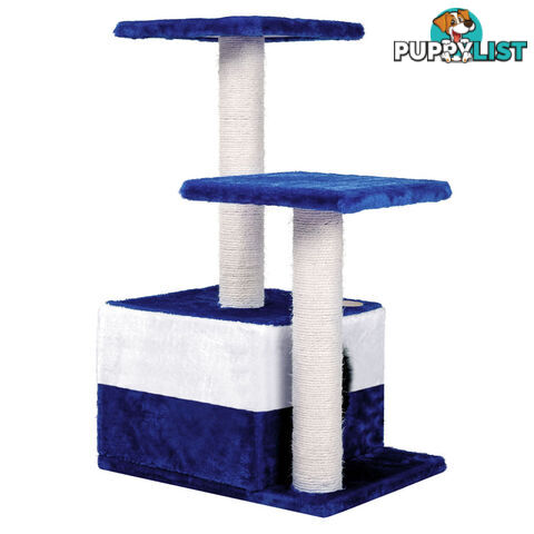 Cat Scratching Poles Post Furniture Tree House Blue