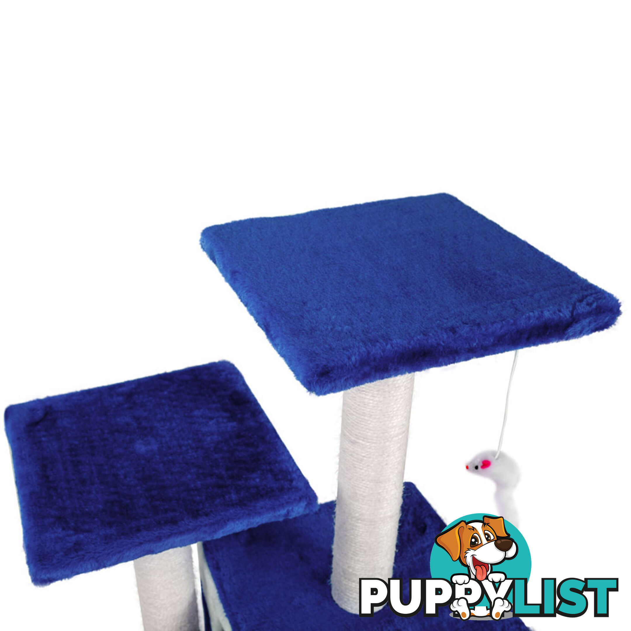 Cat Scratching Poles Post Furniture Tree House Blue