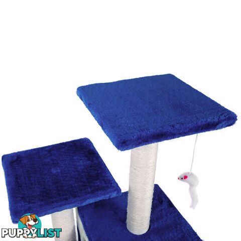 Cat Scratching Poles Post Furniture Tree House Blue