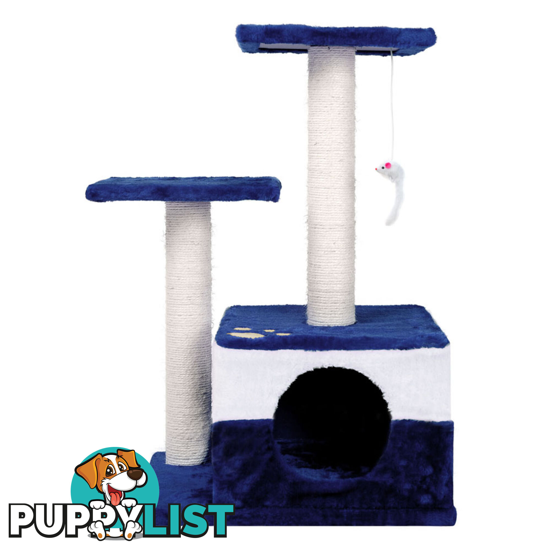 Cat Scratching Poles Post Furniture Tree House Blue