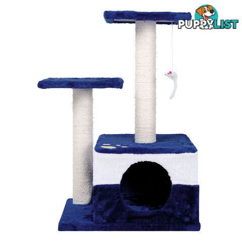 Cat Scratching Poles Post Furniture Tree House Blue