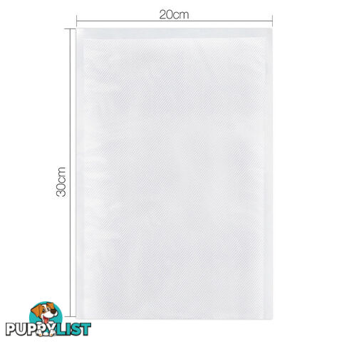 300 Food Sealer Bags: 20 x 30cm