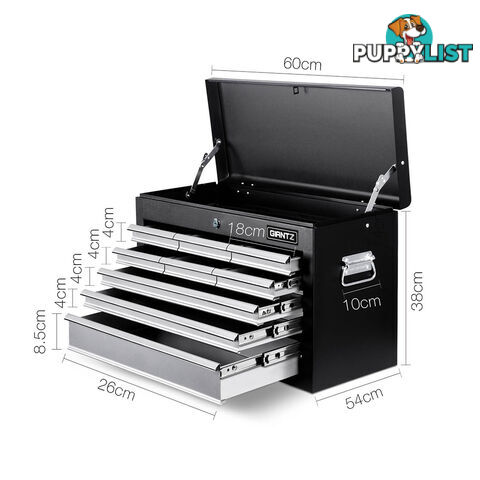 9 Drawers Tool Box Chest Black/Grey