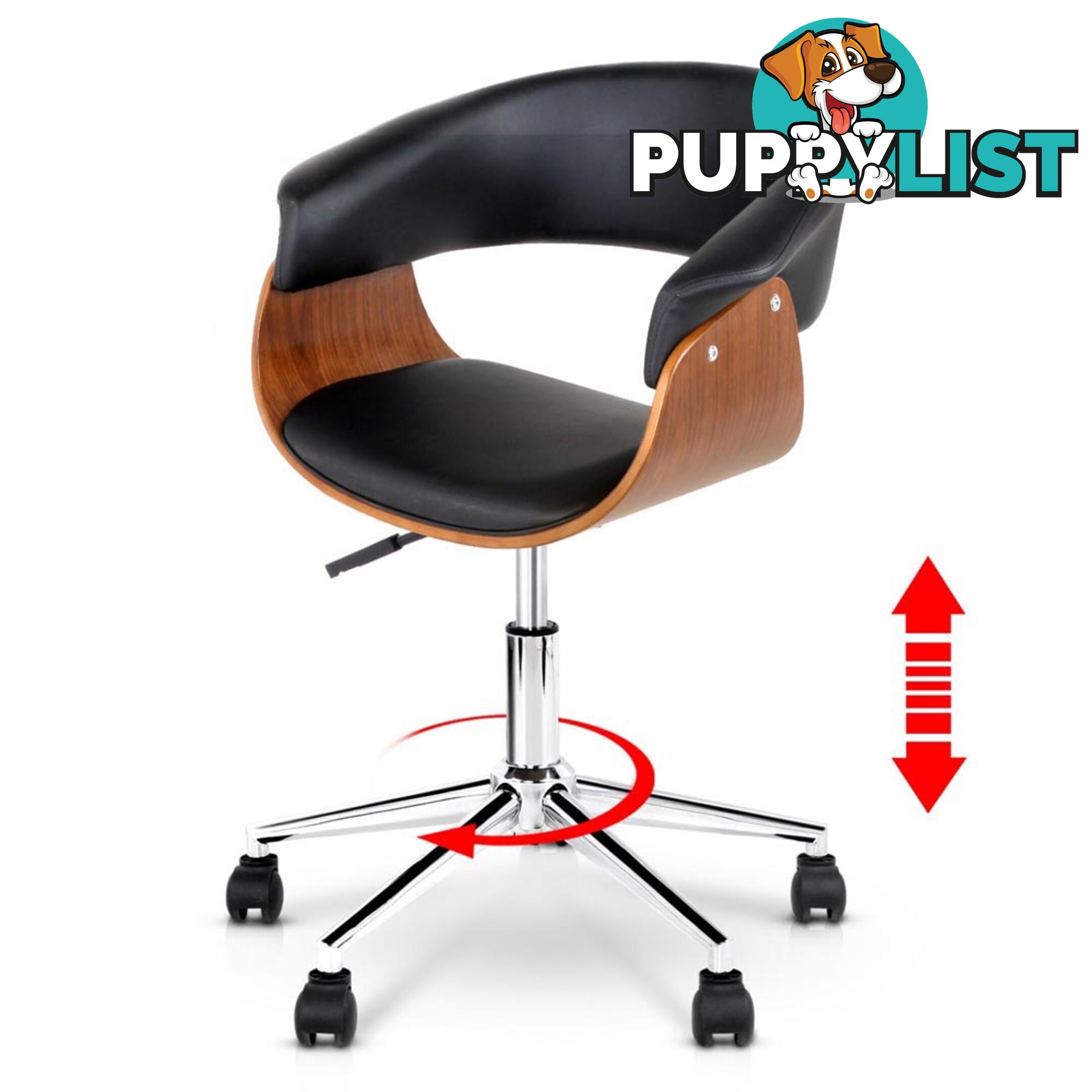 PU Leather Curved Office Chair