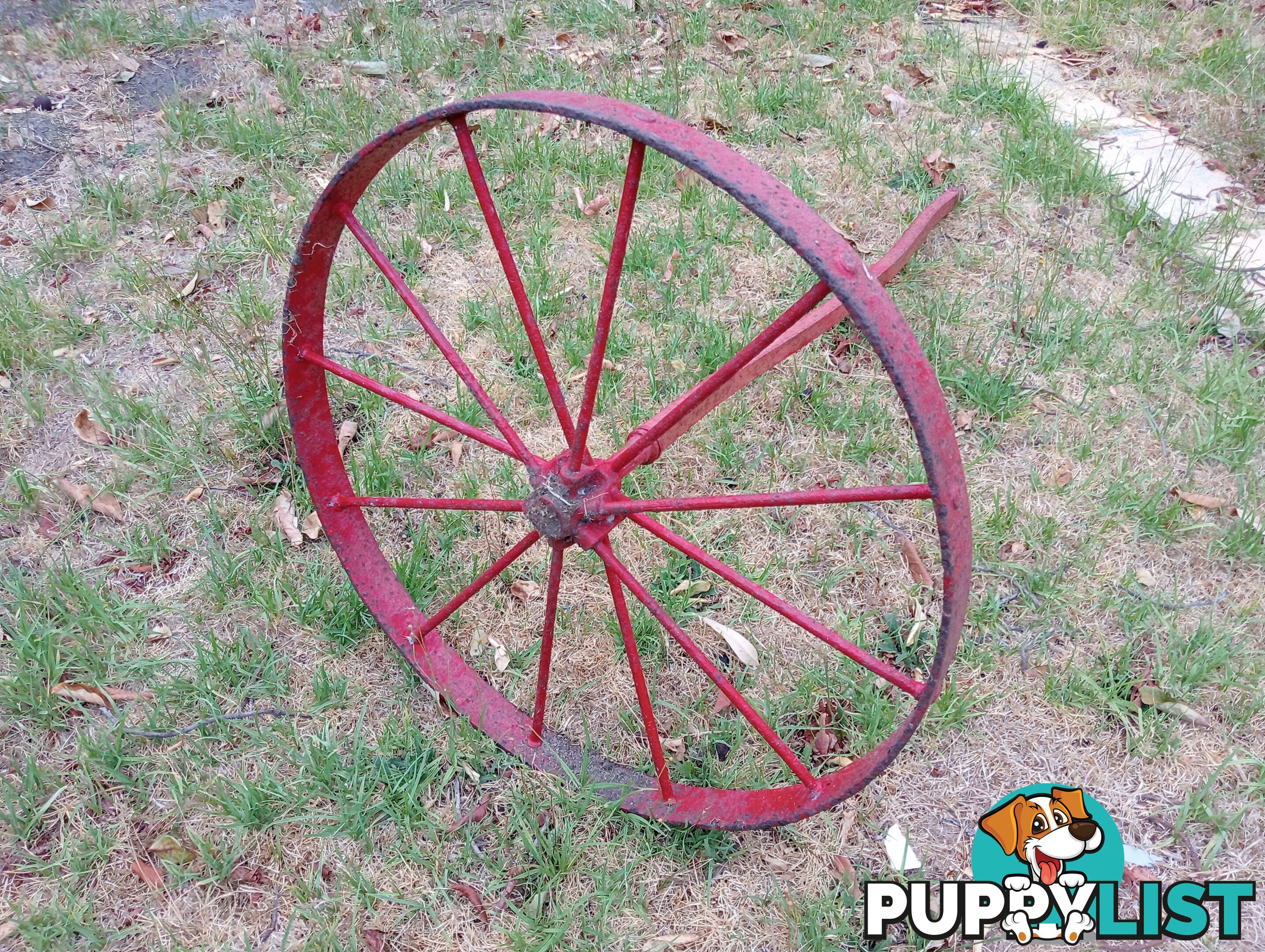 Antique garden wheel