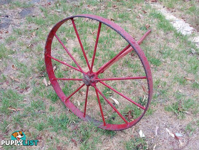 Antique garden wheel