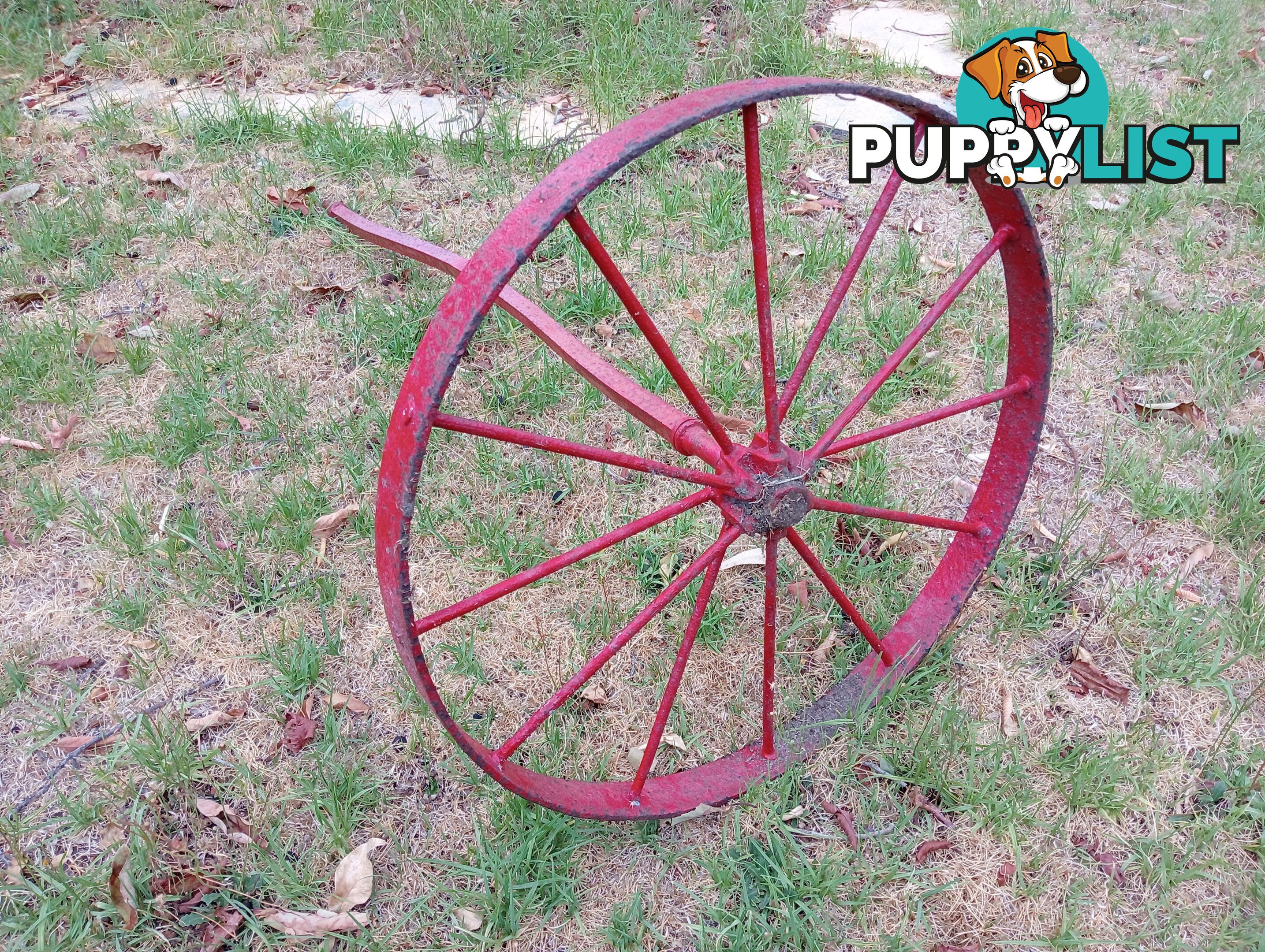 Antique garden wheel