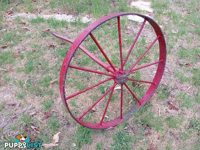 Antique garden wheel