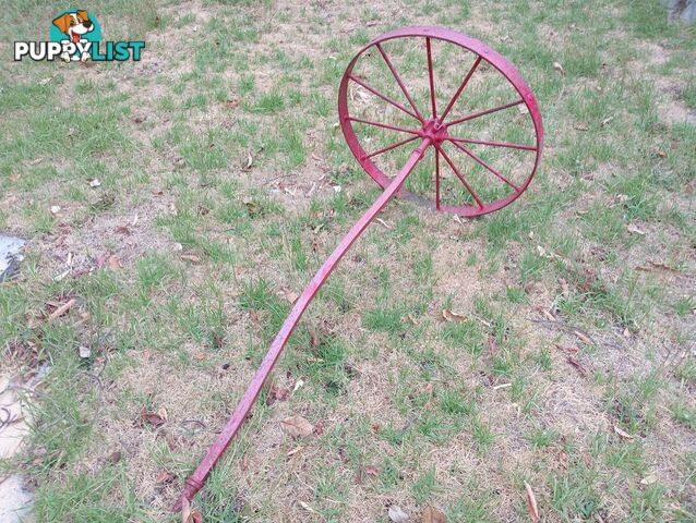 Antique garden wheel