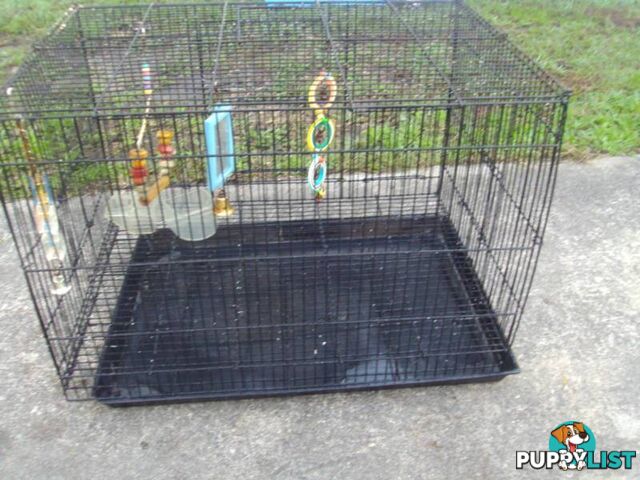 Large Heavy Duty Metal Tube Pet Dog Cat Cage Crate on Castor Play