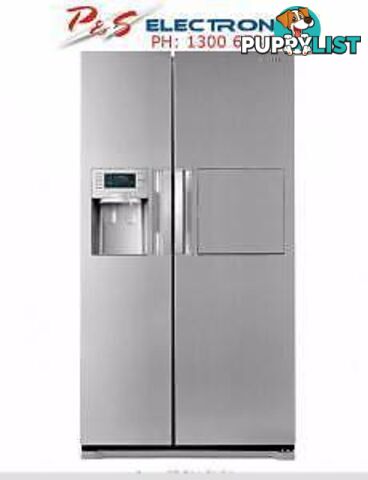 SAMSUNG 607L Stainless Steel SidexSide Fridge_ SRS606DHLS