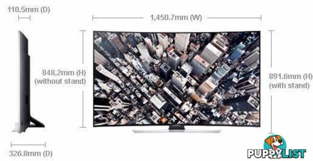 Samsung UA65HU9000 65" 4K Ultra HD Smart 3D Curved LED LCD TV