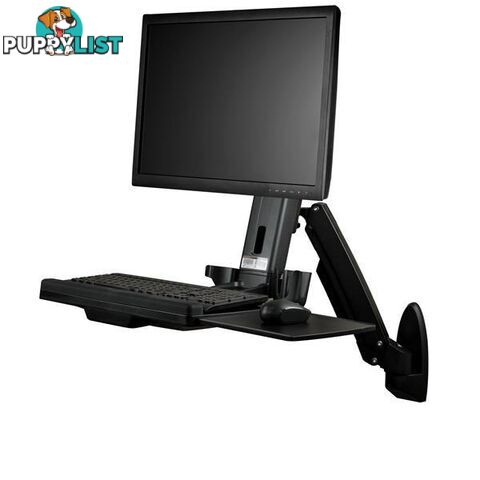 StarTech Wall-Mounted Sit-Stand Desk - Single Monitor WALLSTS1