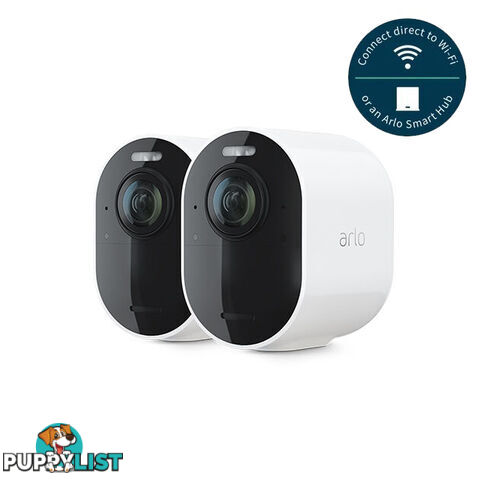 Arlo Ultra 2 Spotlight Camera â€“ 4K UHD & HDR â€“ 2 camera system