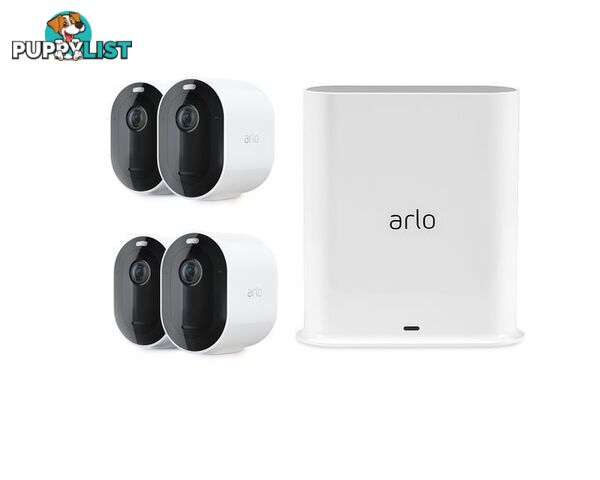 Arlo Pro 3 2K QHD Wire-Free Security 4-Camera System - VMS4440P