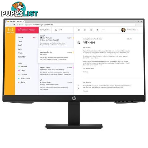 HP P24h G4 23.8" Full HD Anti-Glare Business IPS Monitor