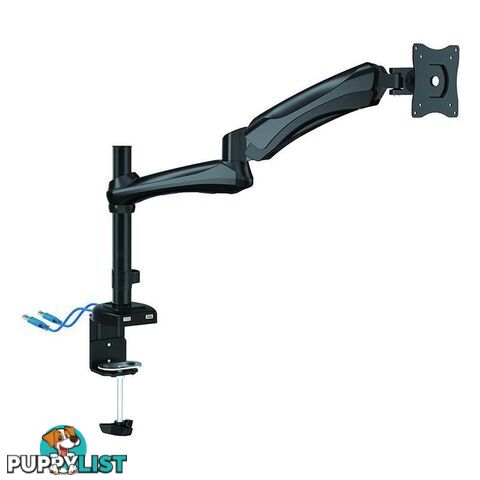 Brateck Counterbalanced Monitor Desk Mount w/USB3.0 Port - VESA 13"-27"