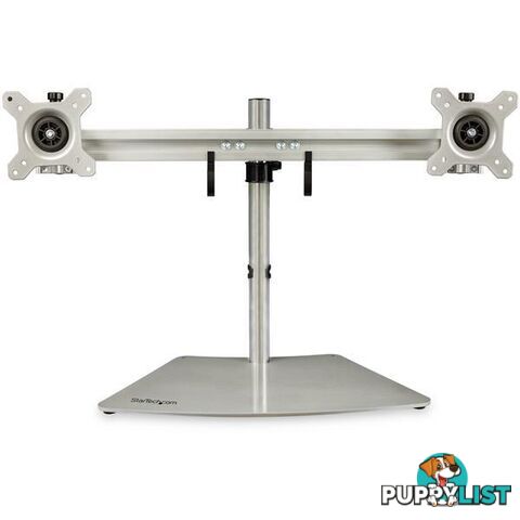 StarTech Dual-Monitor Stand - Horizontal - Silver - Adjustable