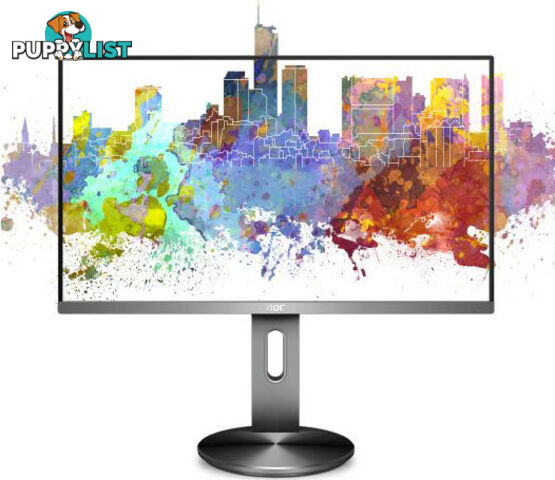 AOC 27' IPS 5ms Full HD Frameless Business Monitor w/HAS - VGA/HDMI/DP Speaker VESA100mm Height Adjustable