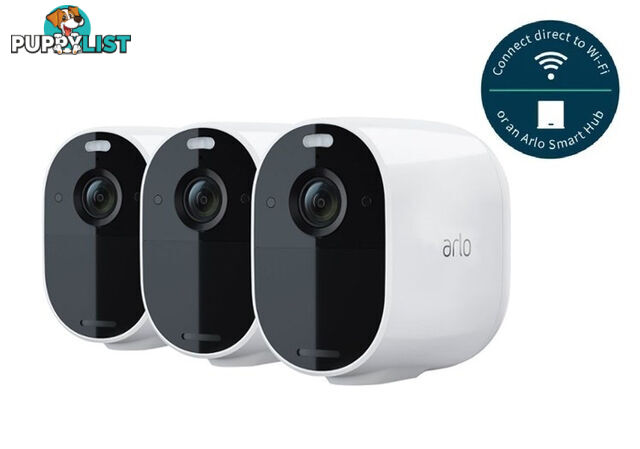 Arlo Essential Spotlight 3 Camera Wire-Free 1080p Color Night Vision  Indoor/Outdoor