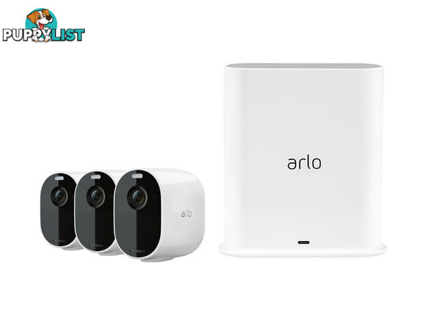 Arlo Essential 3 Wire-Free Spotlight Camera & Smart HUB