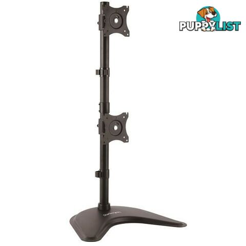 StarTech Vertical Dual Monitor Stand - Steel - For Monitors up to 27in