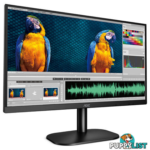 AOC 24B2XH 23.8" 75Hz FHD Flicker-Free Frameless IPS Monitor