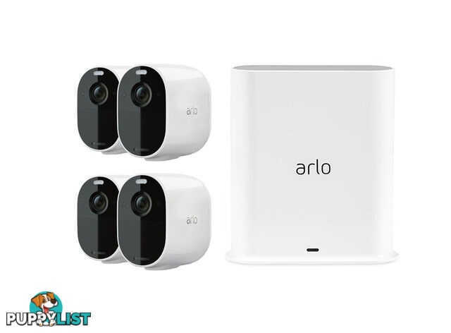 Arlo Essential 4 Wire-Free Spotlight Camera & Smart HUB