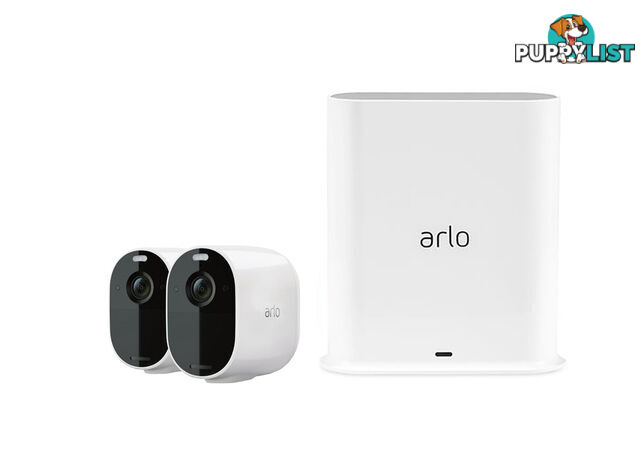 Arlo Essential 2 Wire-Free Spotlight Camera & Smart HUB